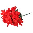 BUKIE 12 RÓŻ I LILII W KOLORZE CZERWONYM O WYSOKOŚCI 56 CM