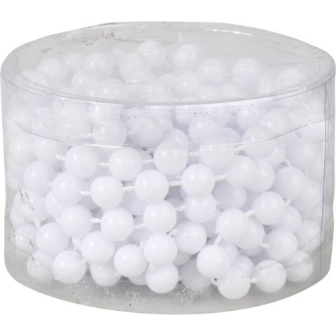 Białe Korale na Szpulce 6mm, 5m