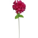 Bordowa Sztuczna Chryzantema na Wszystkich Świętych - Pojedynczy Kwiat z Listkiem, 35 cm