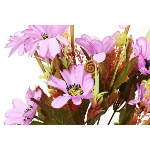 Bukiecik 12 margaretek w kolorze wrzosowym z dodatkami