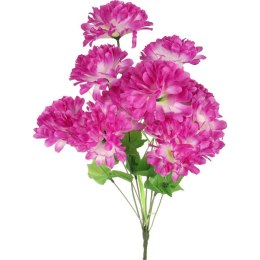 Bukiet 10 chryzantem w kolorze fioletowym z trawką