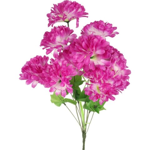 Bukiet 10 chryzantem w kolorze fioletowym z trawką