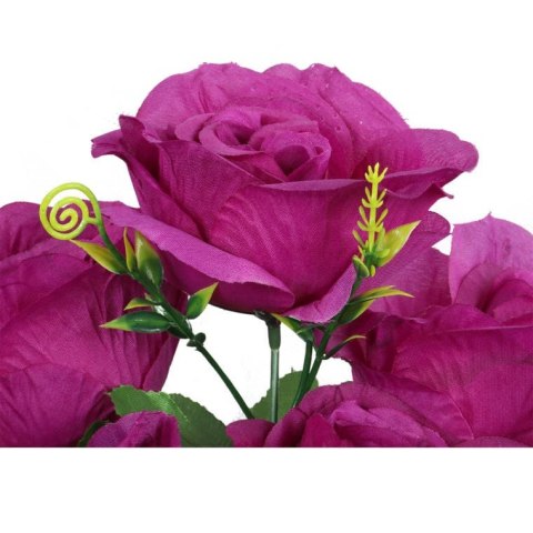 Bukiet 12 rozwiniętych róż w kolorze fioletowym
