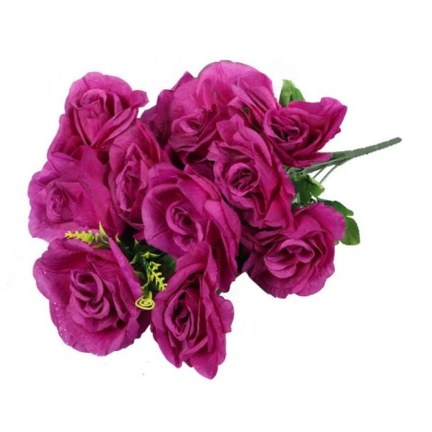 Bukiet 12 rozwiniętych róż w kolorze fioletowym