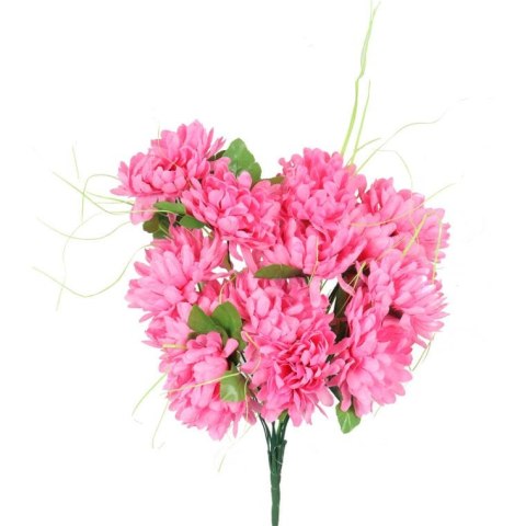 Bukiet 14 chryzantem w kolorze różowym z długimi dodatkami 54 cm