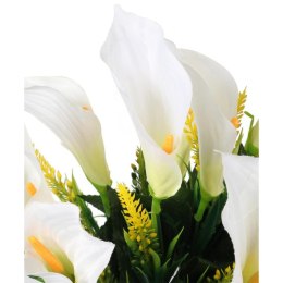 Bukiet 16 sztucznych białych kalii o wielkości 54 cm