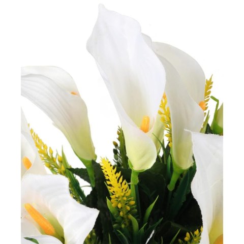 Bukiet 16 sztucznych białych kalii o wielkości 54 cm