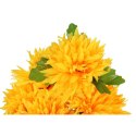 Bukiet 6 dużych chryzantem w kolorze żółtym 60 cm
