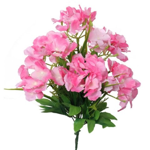 Bukiet 6 hortensji z dodatkami w kolorze różowym