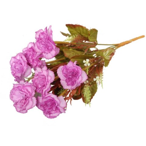 Bukiet 7 Fioletowych Goździków Jesiennej Serii - 38cm