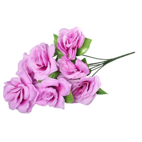 Bukiet 7 Różowych Róz o Wielkości 44cm i Fi 10cm