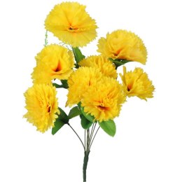 Bukiet 9 Sztucznych Goździków w Kolorze Żółtym o Długości 40 cm