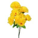 Bukiet 9 Sztucznych Goździków w Kolorze Żółtym o Długości 40 cm