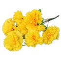 Bukiet 9 Sztucznych Goździków w Kolorze Żółtym o Długości 40 cm