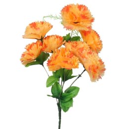 Bukiet 9 goździków z wąsami kolor pomarańczowy