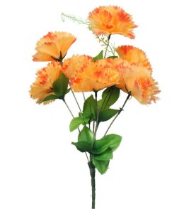 Bukiet 9 goździków z wąsami kolor pomarańczowy