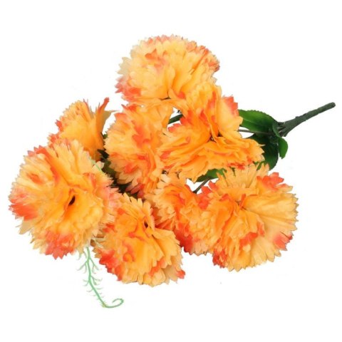 Bukiet 9 goździków z wąsami kolor pomarańczowy