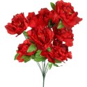 Bukiet 9 piwonii w kolorze czerwonym