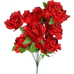 Bukiet 9 piwonii w kolorze czerwonym