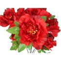 Bukiet 9 piwonii w kolorze czerwonym