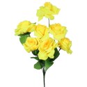 Bukiet Żółtych Róż - 7 Sztuk, Wielkość 44 cm