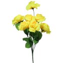 Bukiet Żółtych Róż - 7 Sztuk, Wielkość 44 cm