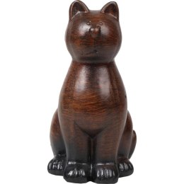 Ceramiczna Figurka Kota w Kolorze Brązowym z Gumkami Antypoślizgowymi