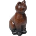 Ceramiczna Figurka Kota w Kolorze Brązowym z Gumkami Antypoślizgowymi