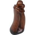 Ceramiczna Figurka Pary w Kolorze Brązowym 24x8x11 cm z Antypoślizgowymi Gumkami
