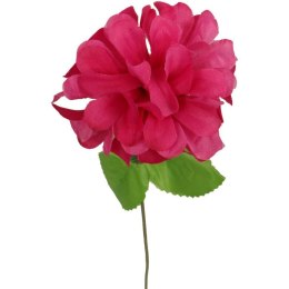 Chryzantema pojedynczy kwiat z listkiem w kolorze różowym