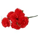 Czerwony Bukiet Sztucznych Goździków z Wąsami - 9 Sztuk, Długość 40 cm