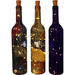 Dekoracyjna Butelka LED w Kolorze Zielonym, Zasilana Baterią
