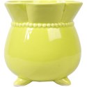 Dekoracyjny Ceramiczny Wazonik w Kolorze Zielonym