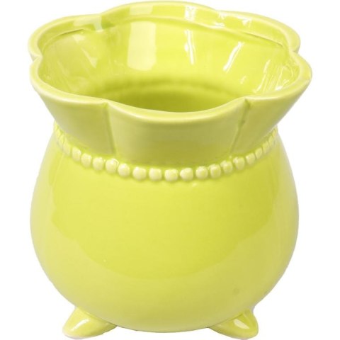 Dekoracyjny Ceramiczny Wazonik w Kolorze Zielonym