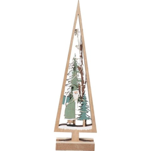 Drewniana choinka LED, 17xD66199-84