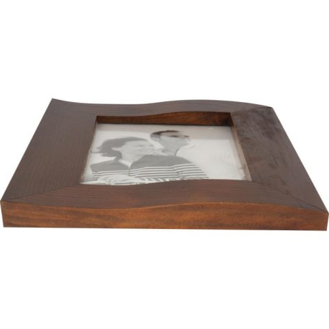 Drewniana stojąca falowana ramka na zdjęcie 18x14 cm