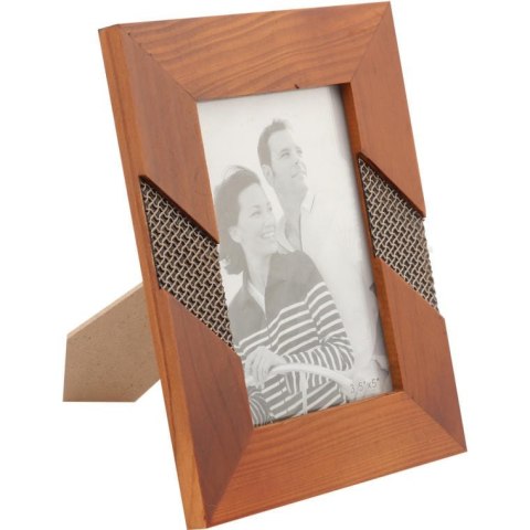 Drewniana stojąca zdobiona ramka na zdjęcie 14x17,7 cm