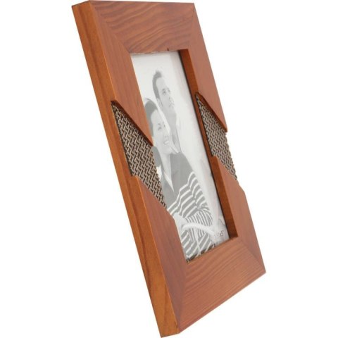 Drewniana stojąca zdobiona ramka na zdjęcie 14x17,7 cm