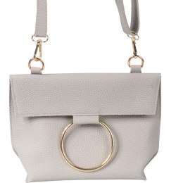 Elegancka Szara Torebka z Złotymi Akcentami na Specjalne Okazje