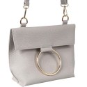 Elegancka Szara Torebka z Złotymi Akcentami na Specjalne Okazje