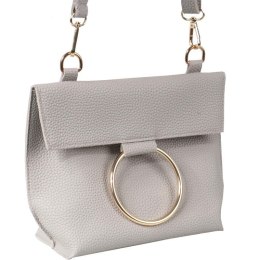 Elegancka Szara Torebka z Złotymi Akcentami na Specjalne Okazje