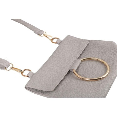 Elegancka Szara Torebka z Złotymi Akcentami na Specjalne Okazje