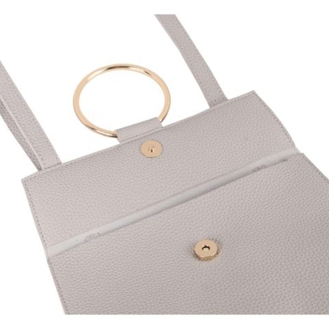 Elegancka Szara Torebka z Złotymi Akcentami na Specjalne Okazje