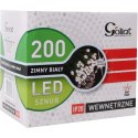 Energooszczędne Lampki Choinkowe LED 200szt. Zimny Biały z Efektem Flash, Użytek Wewnętrzny, Długość 11,5m, IP44