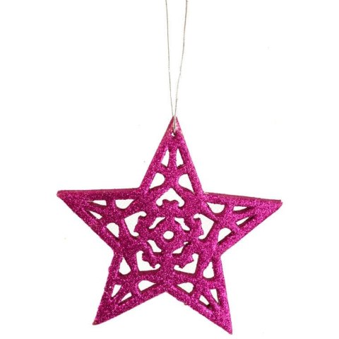 Fioletowa Brokatowa Zawieszka Gwiazda 10 cm