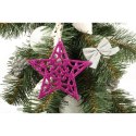 Fioletowa Brokatowa Zawieszka Gwiazda 10 cm