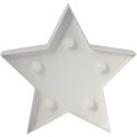 Gwiazdka 5 LED, metalowa, podświetlana, 12 cm