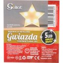 Gwiazdka 5 LED, metalowa, podświetlana, 12 cm