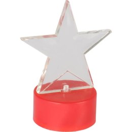 Gwiazdka Akrylowa LED Czerwona - Ozdoba Świąteczna