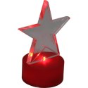 Gwiazdka Akrylowa LED Czerwona - Ozdoba Świąteczna